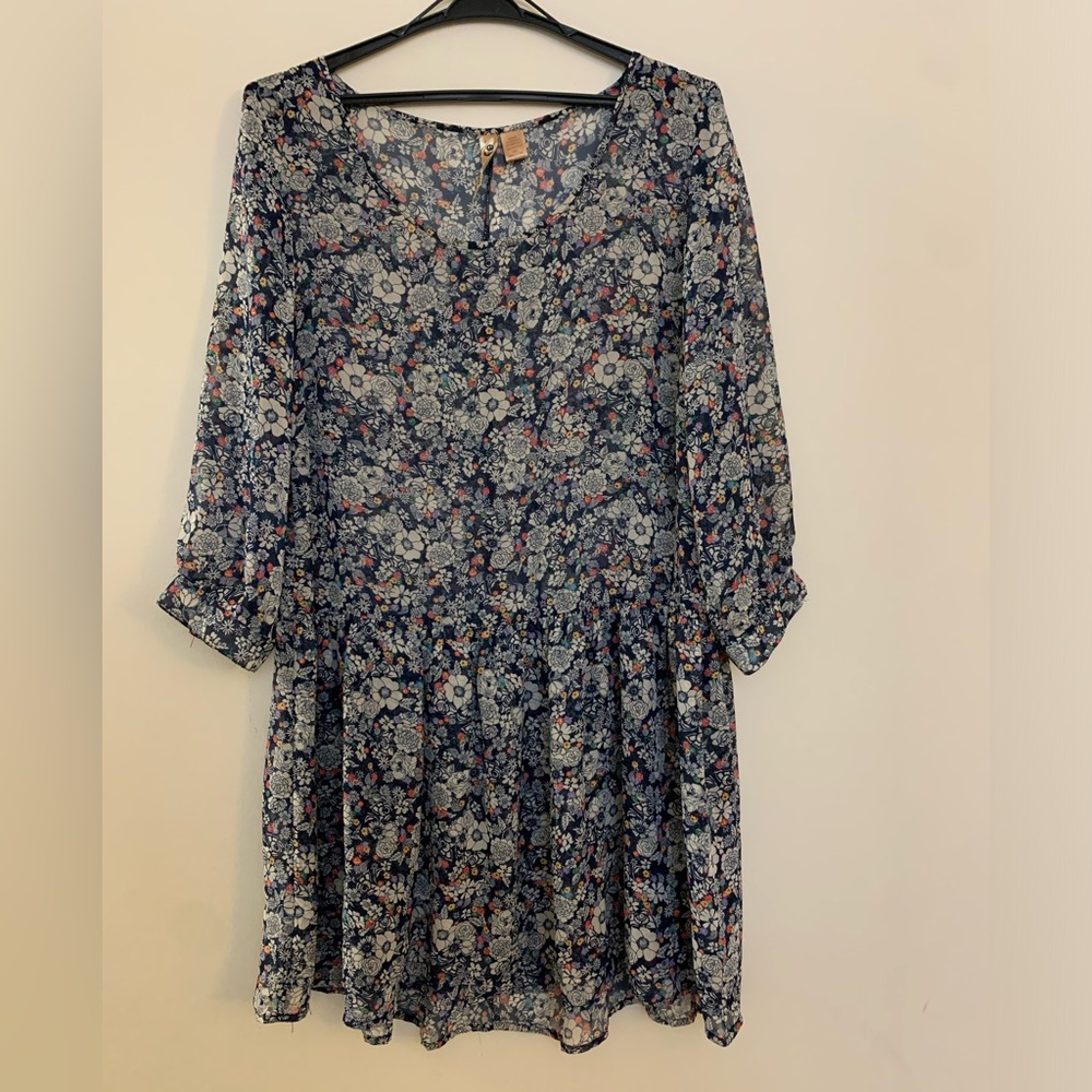 🎀3 for $19✨ Eyeshadow Floral 3/4 sleeves dress